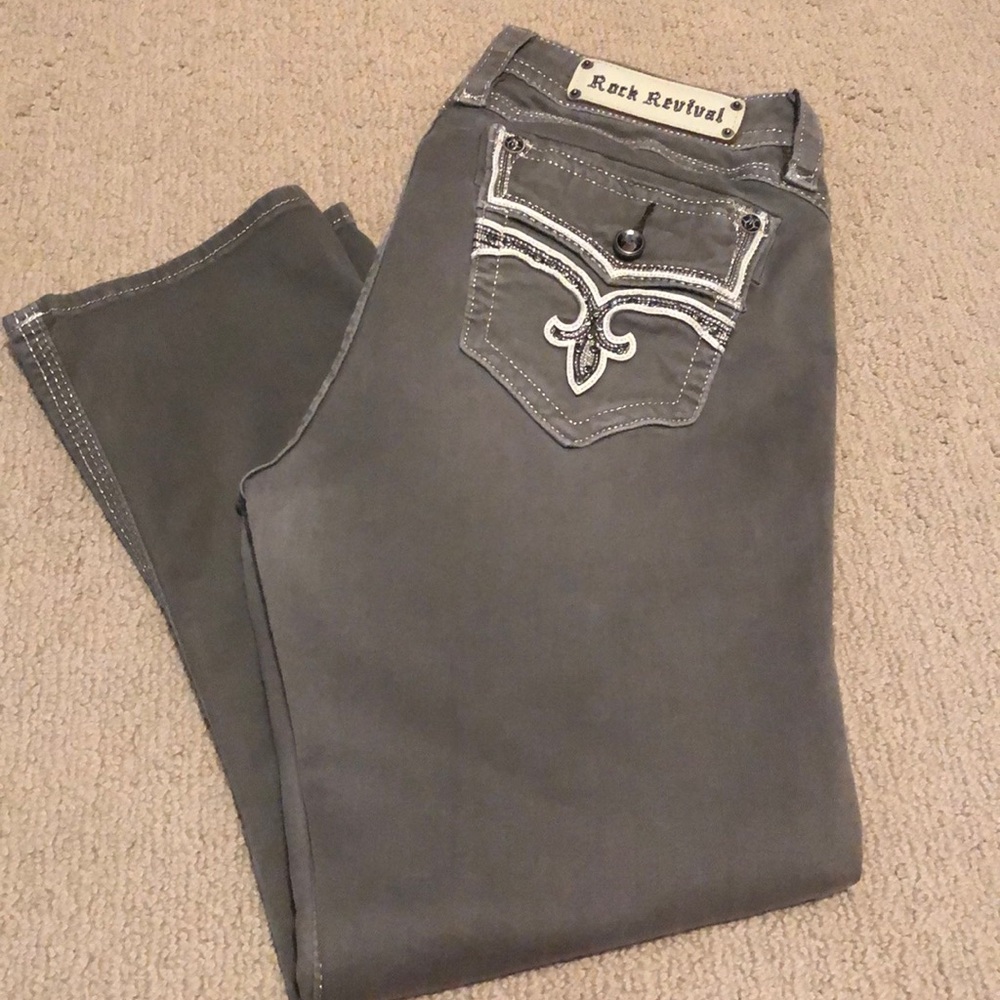 Rock Revival Mid-Rise Curvy Crop